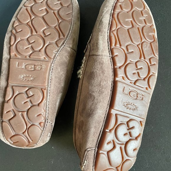 Ugg Ainsley Gray Suede Mocassin Loafers 6 - Picture 6 of 6
